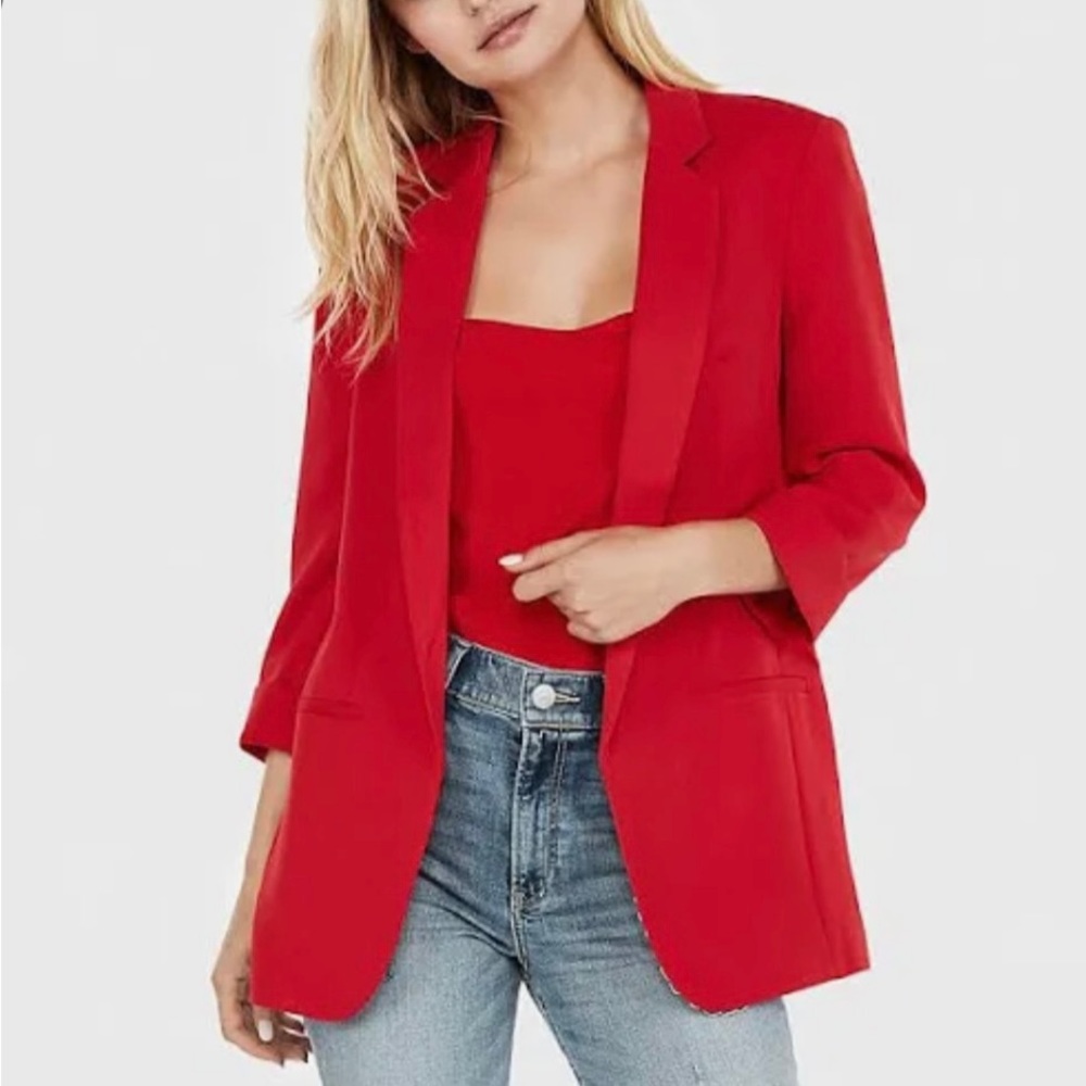 Red Express Boyfriend Blazer